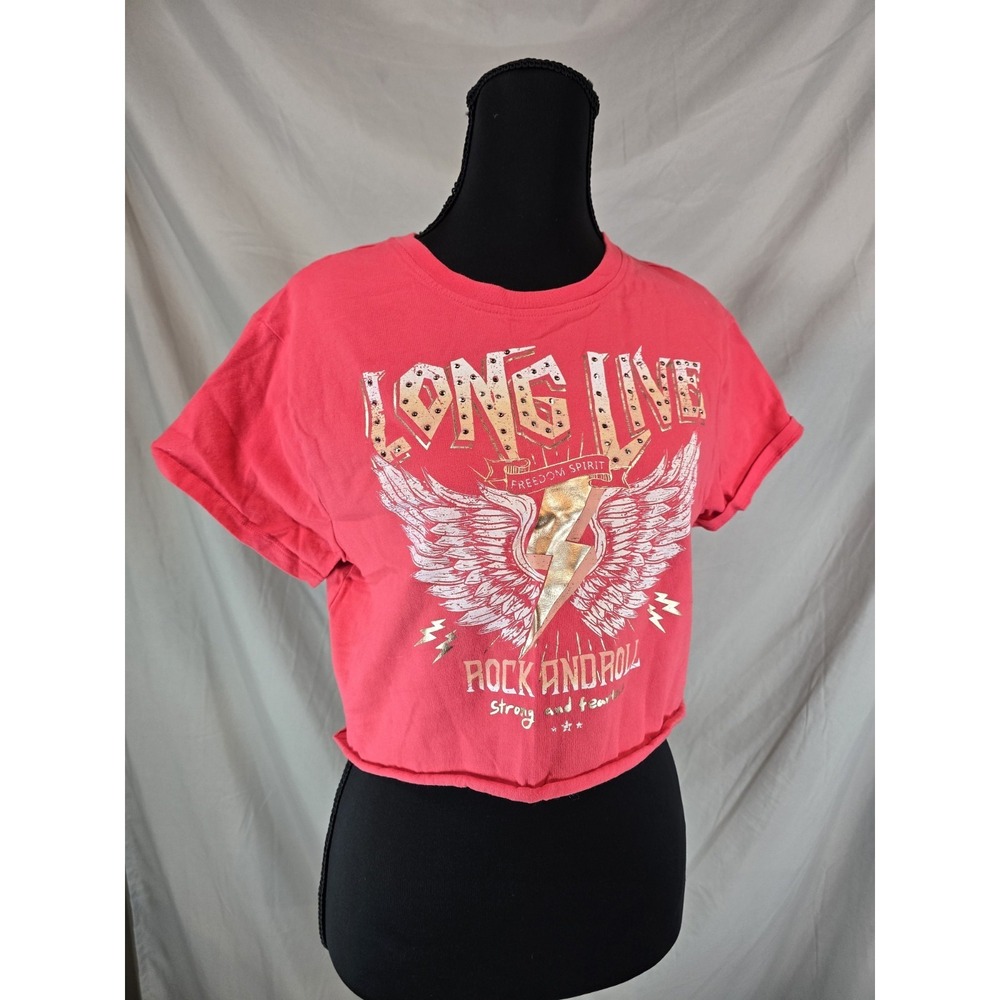Truce‎ Long Live Rock Coral Tee Cutoff Size Youth L 14